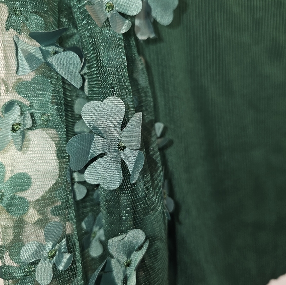 XXL No Boundaries Sweater Top with sheer sleeves - Picture 2 of 3